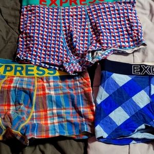 3 pair Express brand trunks style underwear.